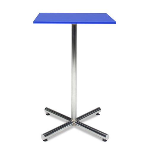 Spectrum Blue Bar Table - Chrome Base