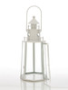 Metal Lighthouse Candle Lantern - White