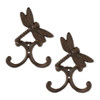 Cast Iron Dragonfly Wall Hooks - Set of 2