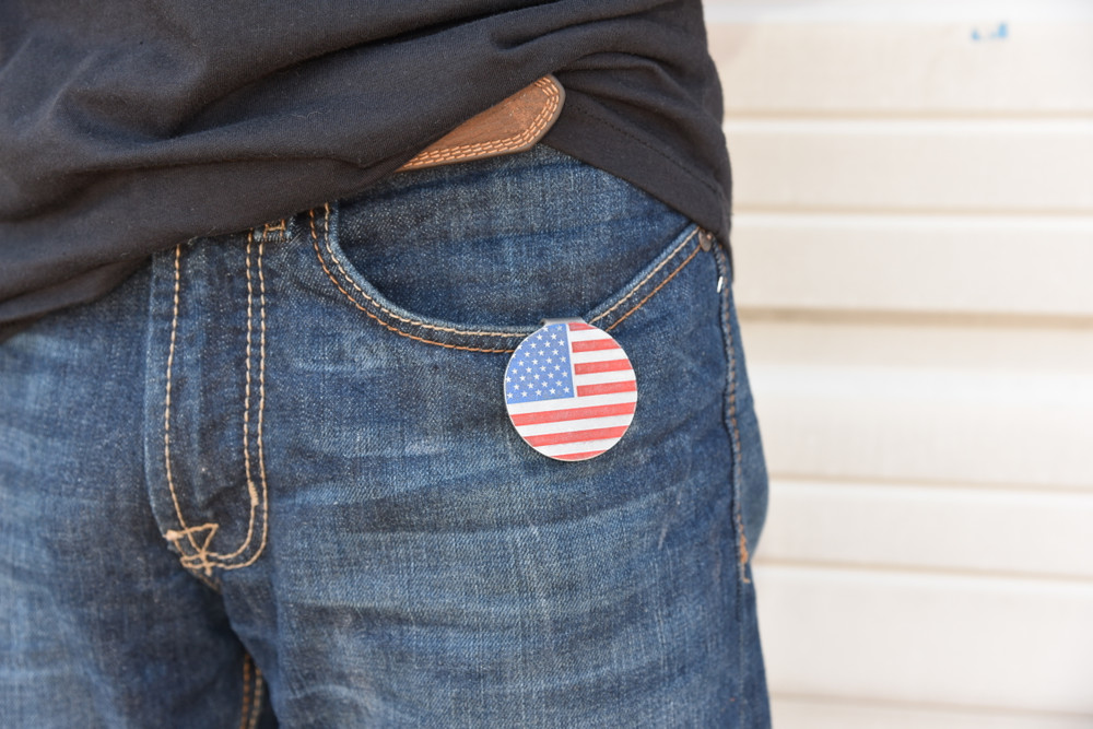 American Flag Pocket Clip Keychain