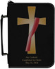 Personalized Bible Cover with Deacon's Cross Graphic - Black