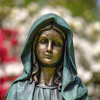 Miraculous Medal Virgin Mary Indoor Statue in Antique Bronze
