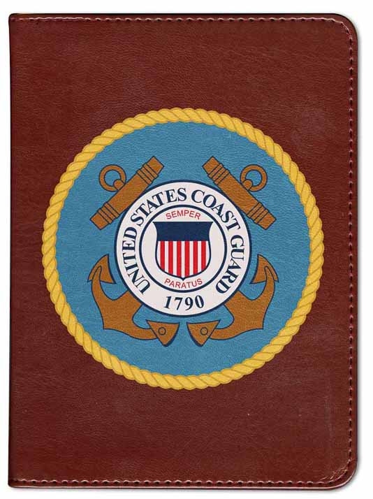 Personalized Catholic Bible with Coast Guard Cover Burgundy RSVCE Catholic to the Max