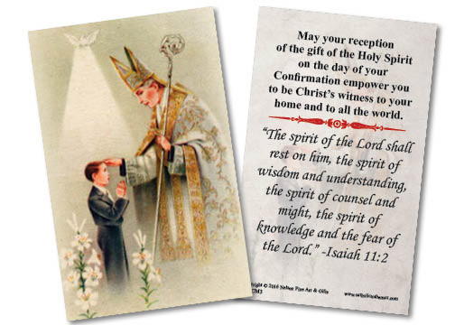 Young Man's Confirmation Holy Card - Catholic to the Max - Online ...