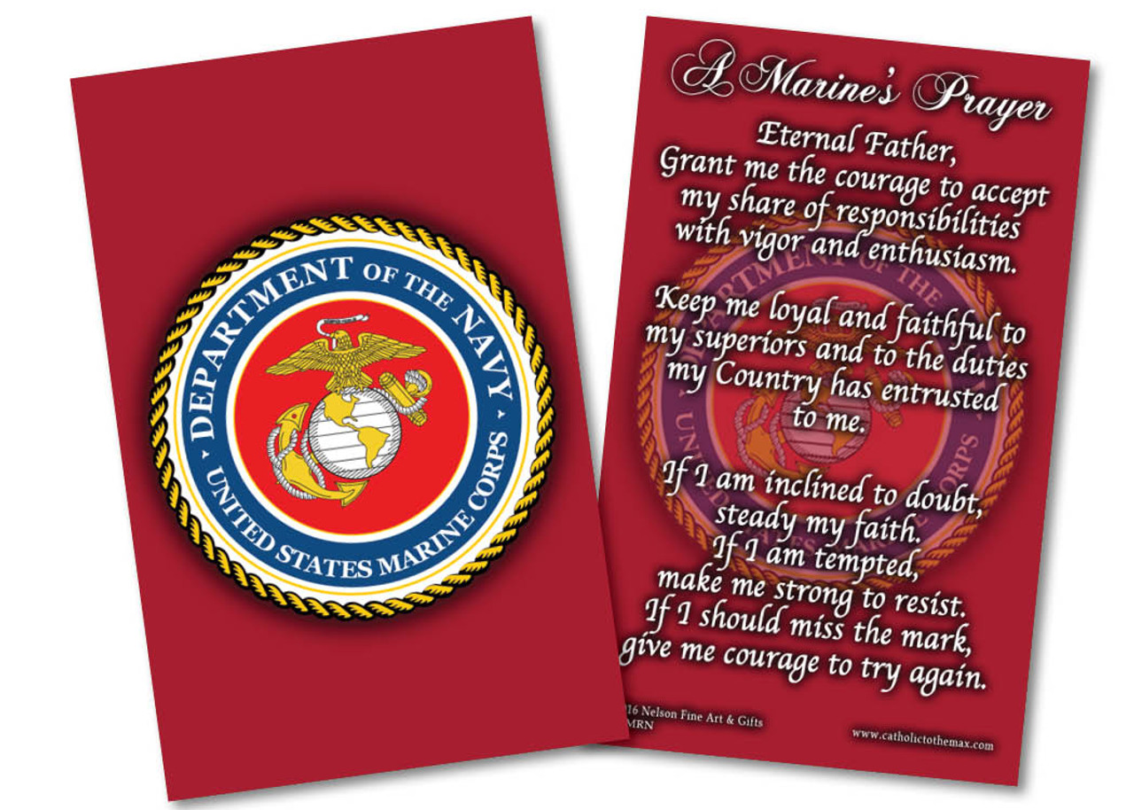 Marine Corps Prayer Card