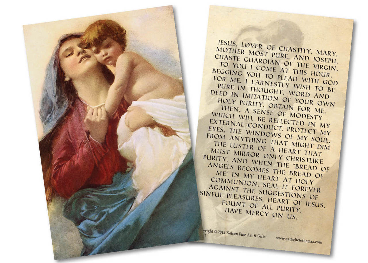 Our Lady Of Purity Holy Card