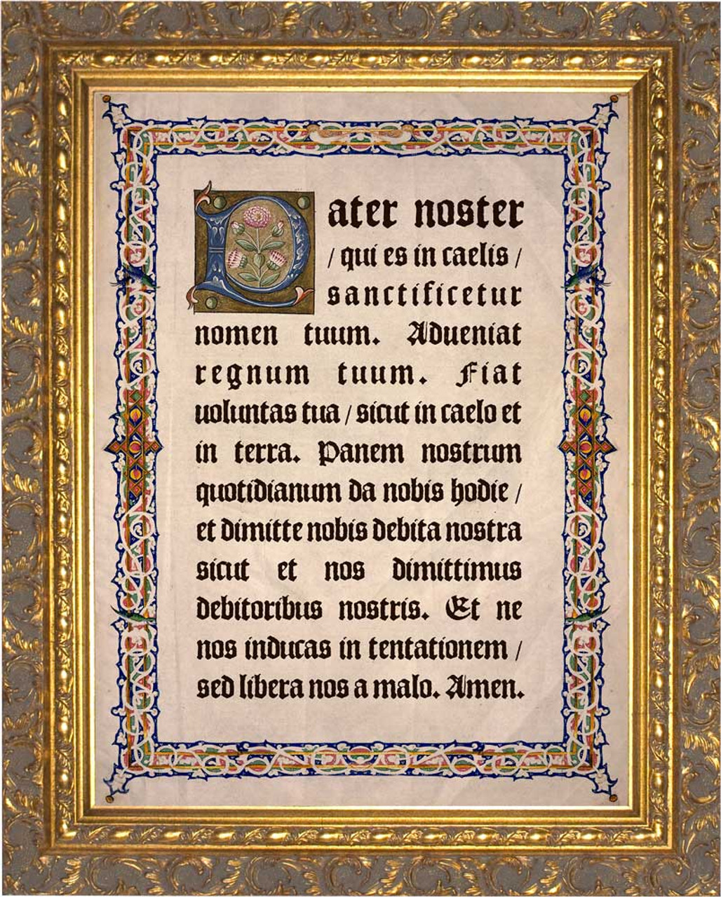 Latin Our Father Gold Framed Art Catholic to the Max Online Catholic Store Latin Our Father Gold Framed Art Catholic to the Max Online Catholic Store
