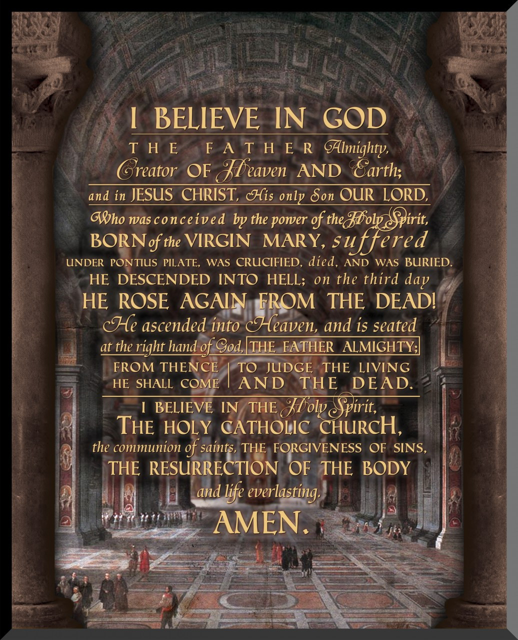 Apostles Creed Graphic Wall Plaque Catholic to the Max Online
