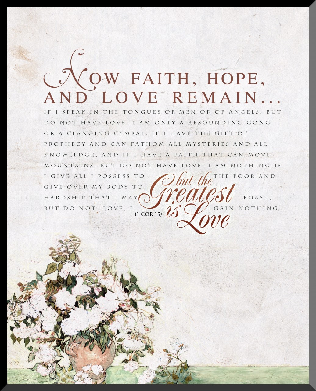 1 Corinthians 13 Graphic Wall Plaque Catholic To The Max