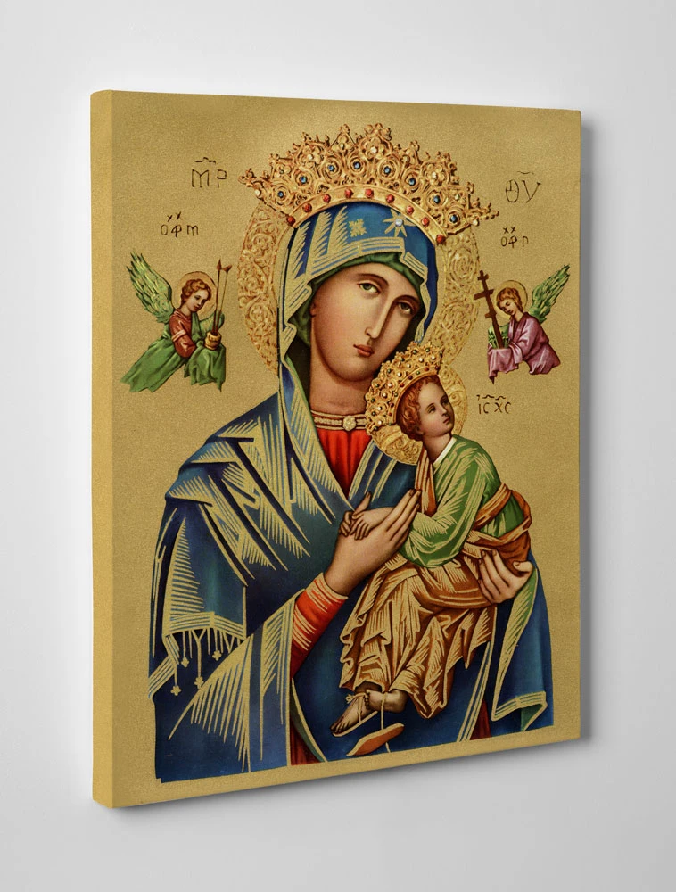 Our Lady of Perpetual Help (Gold) Gallery Wrapped Canvas - Catholic to ...