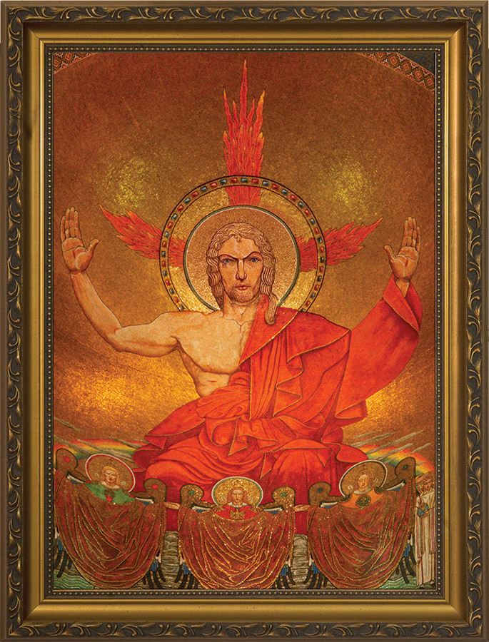 絵画 Majesty of a king Christ in Majesty Framed Art - Catholic to the Max - Online