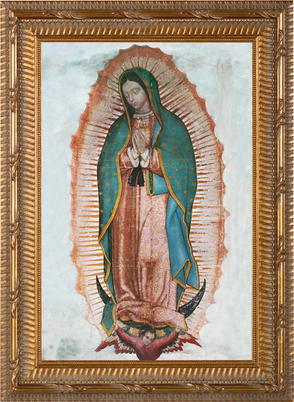 Our Lady of Guadalupe — Ornate Gold Framed Giclée Canvas