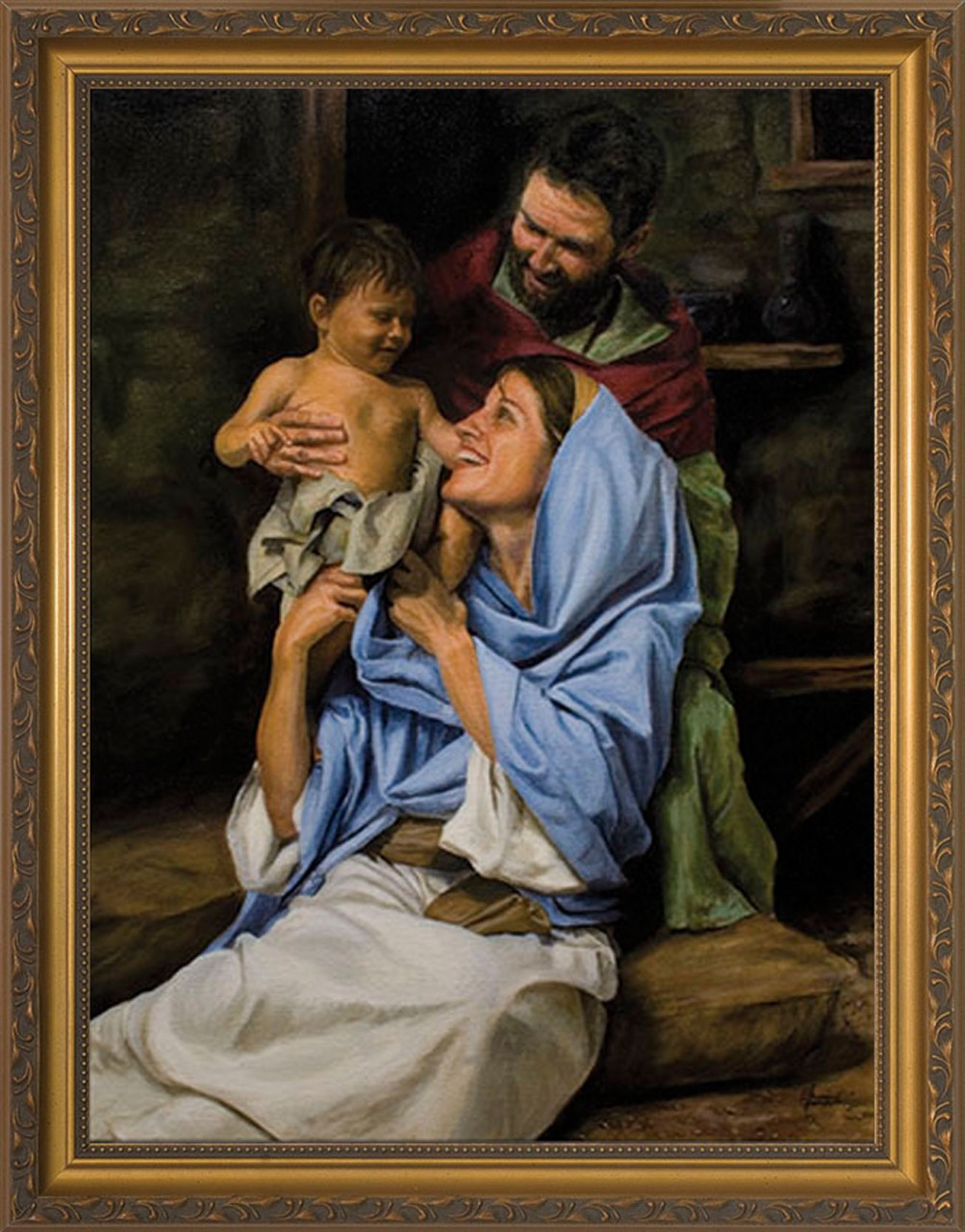 Holy Family II by Jason Jenicke - Standard Gold Framed Art
