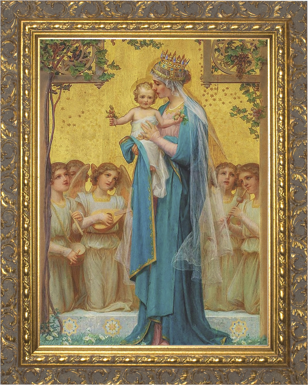 Madonna and Child by Enric M. Vidal Ornate Gold Framed Art