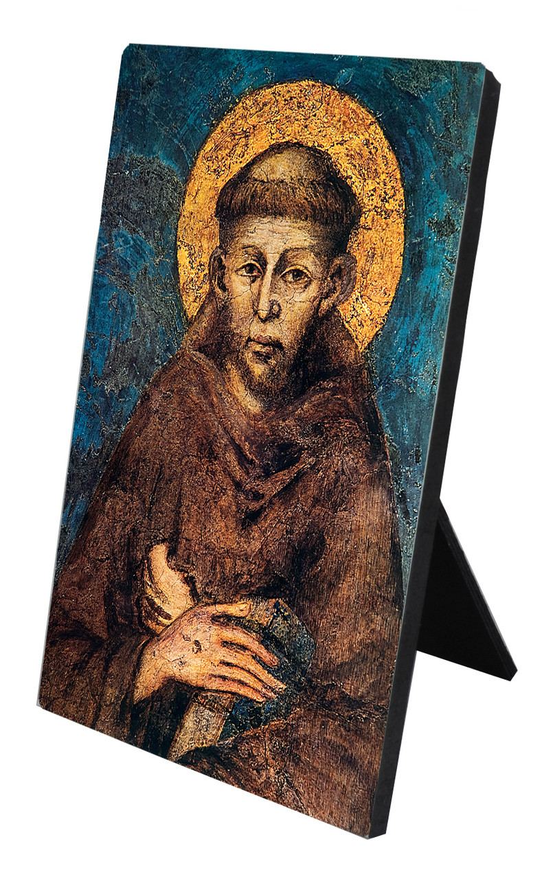 St. Francis by Cimabue Vertical Desk Plaque - Catholic to the Max ...