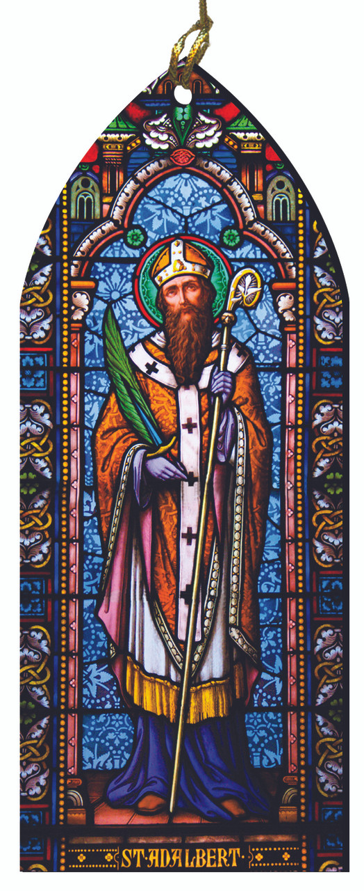 St. Adalbert Stained Glass Wood Ornament - Catholic to the Max - Online ...