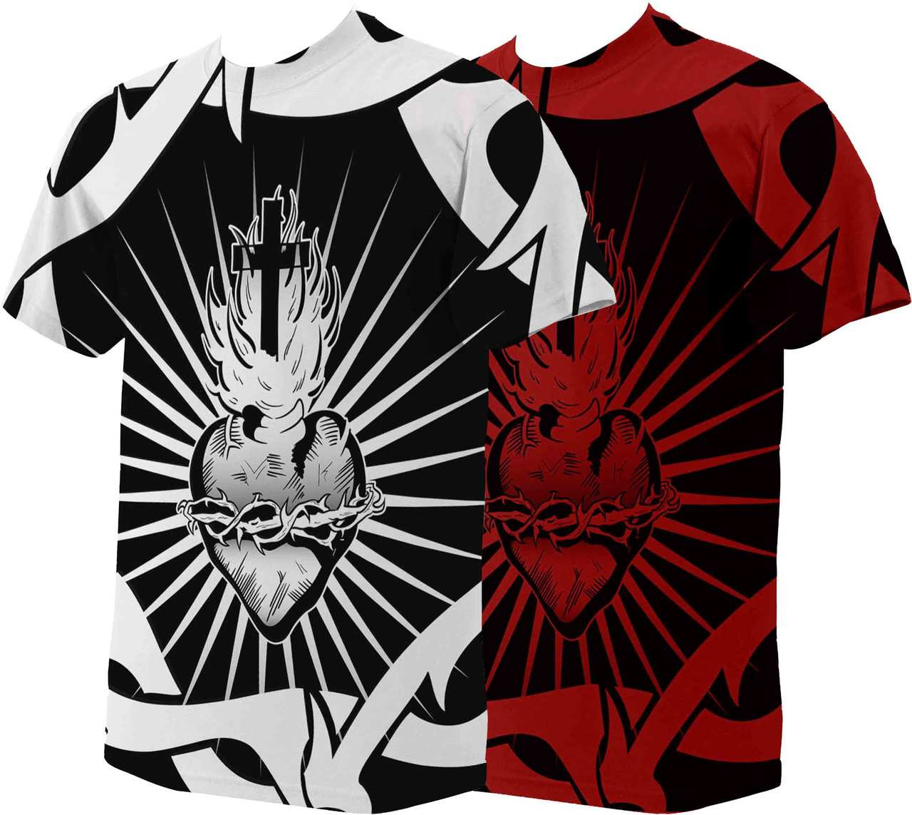 Sacred Heart of Jesus Poly T-Shirt - Catholic to the Max - Online