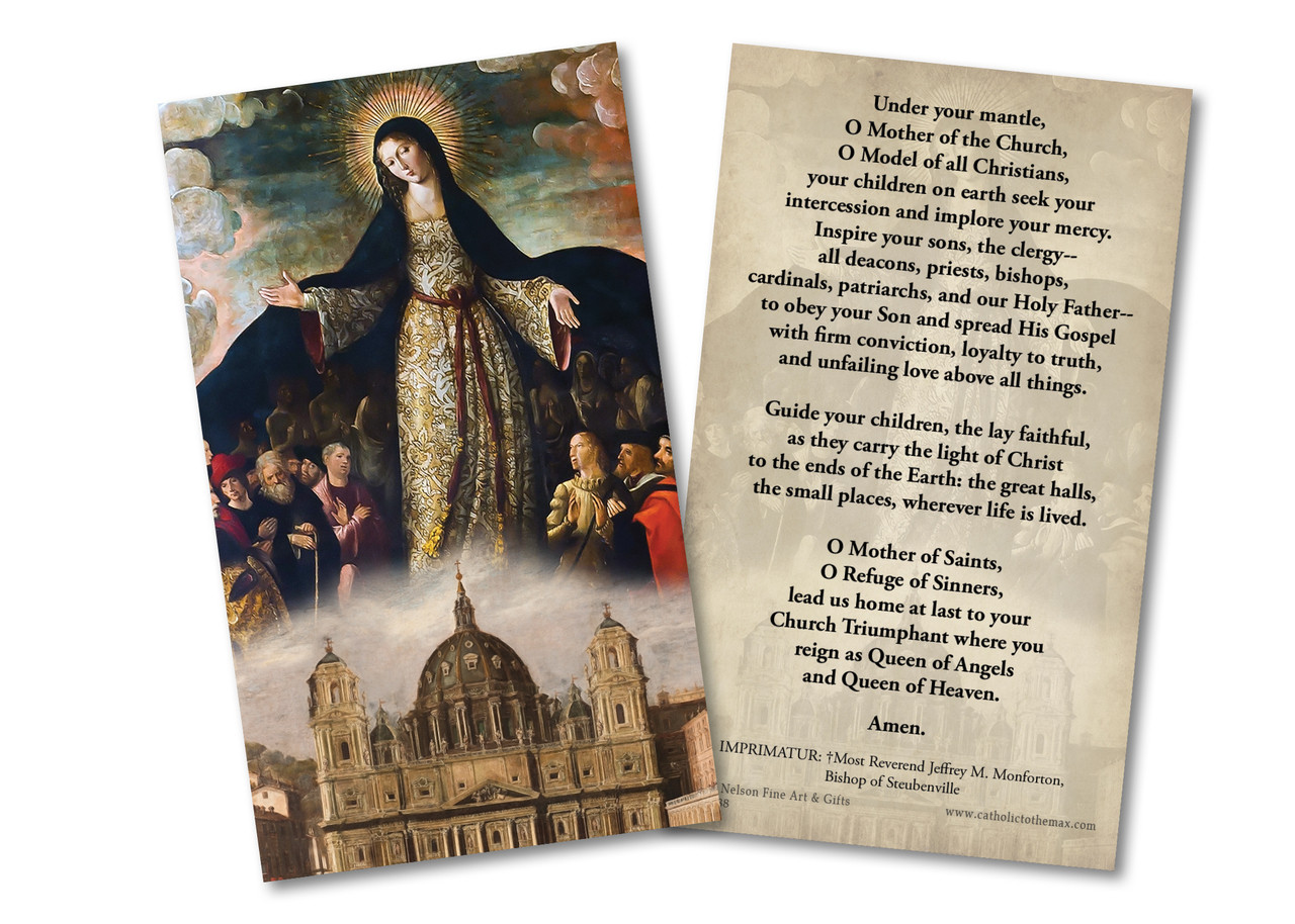 Mary Mother of the Church Holy Card