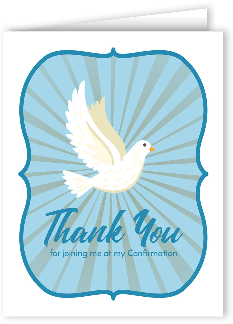 Simple Dove Confirmation Thank You Greeting Card