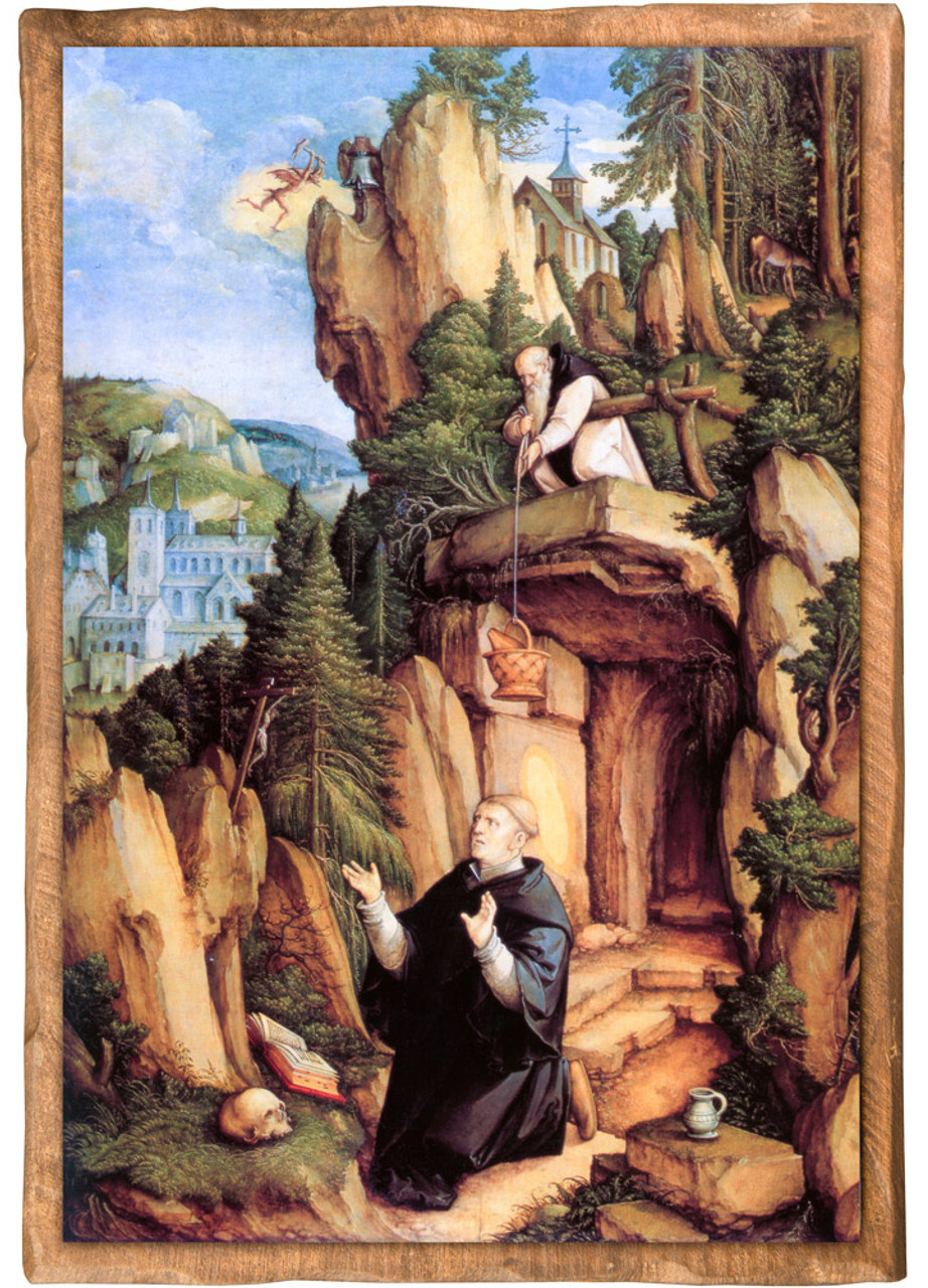 St. Benedict in Prayer by The Meister von Meßkirch Cloister Collection ...