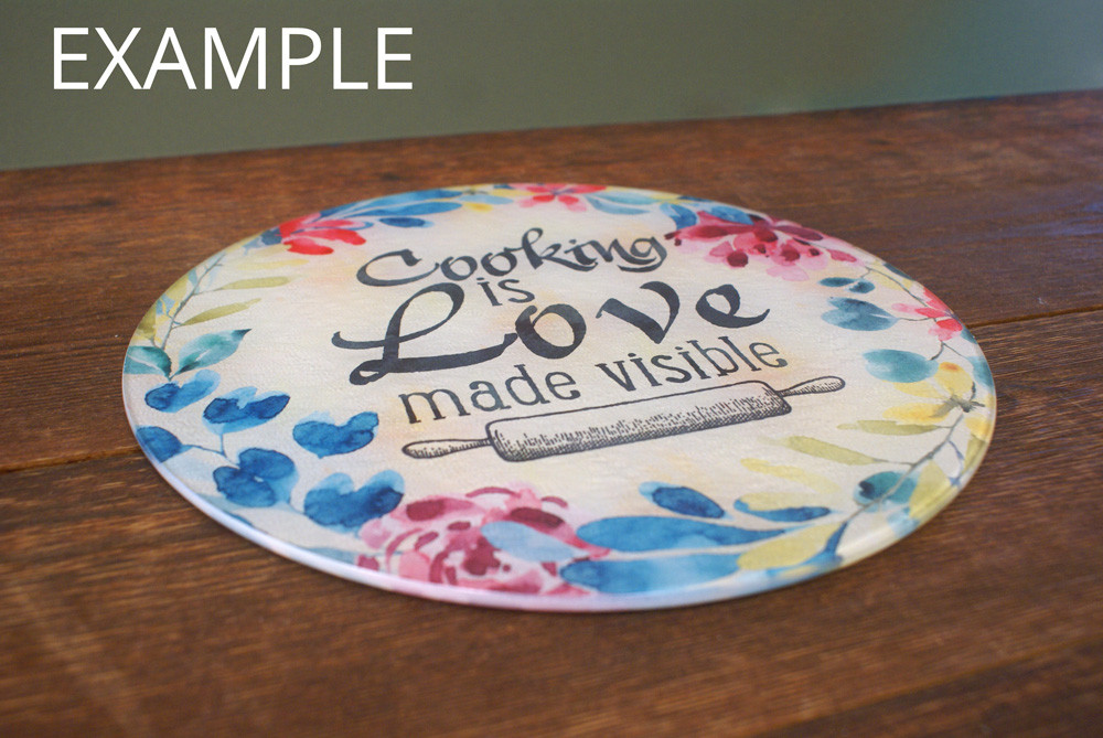 "The Rosary" Round Glass Cutting Board Catholic to the Max Online