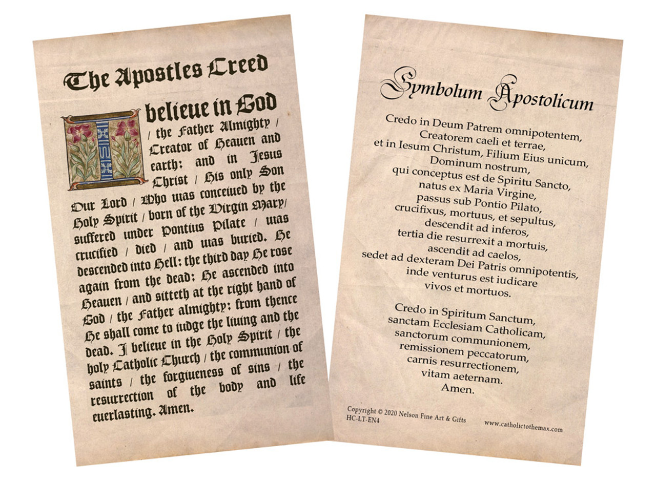 Credo Traditional Catholic Printable Prayer Latin (Download Now) 