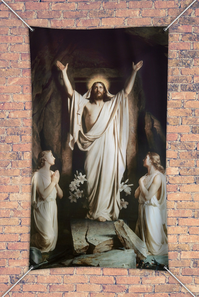 The Resurrection by Carl Bloch Outdoor Vinyl Banner - Catholic to