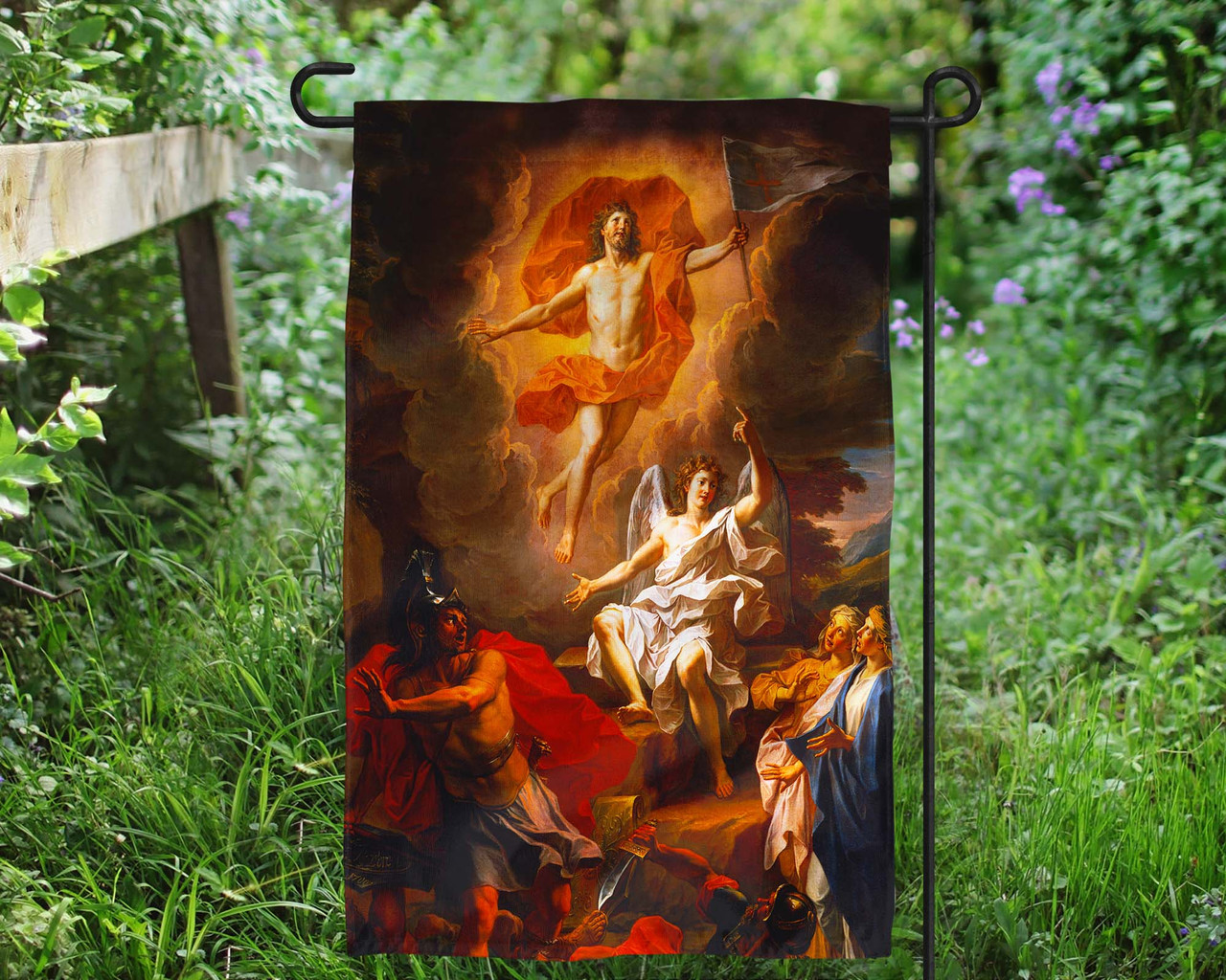 Resurrection by Coypel Outdoor Garden Flag - Catholic to the Max ...