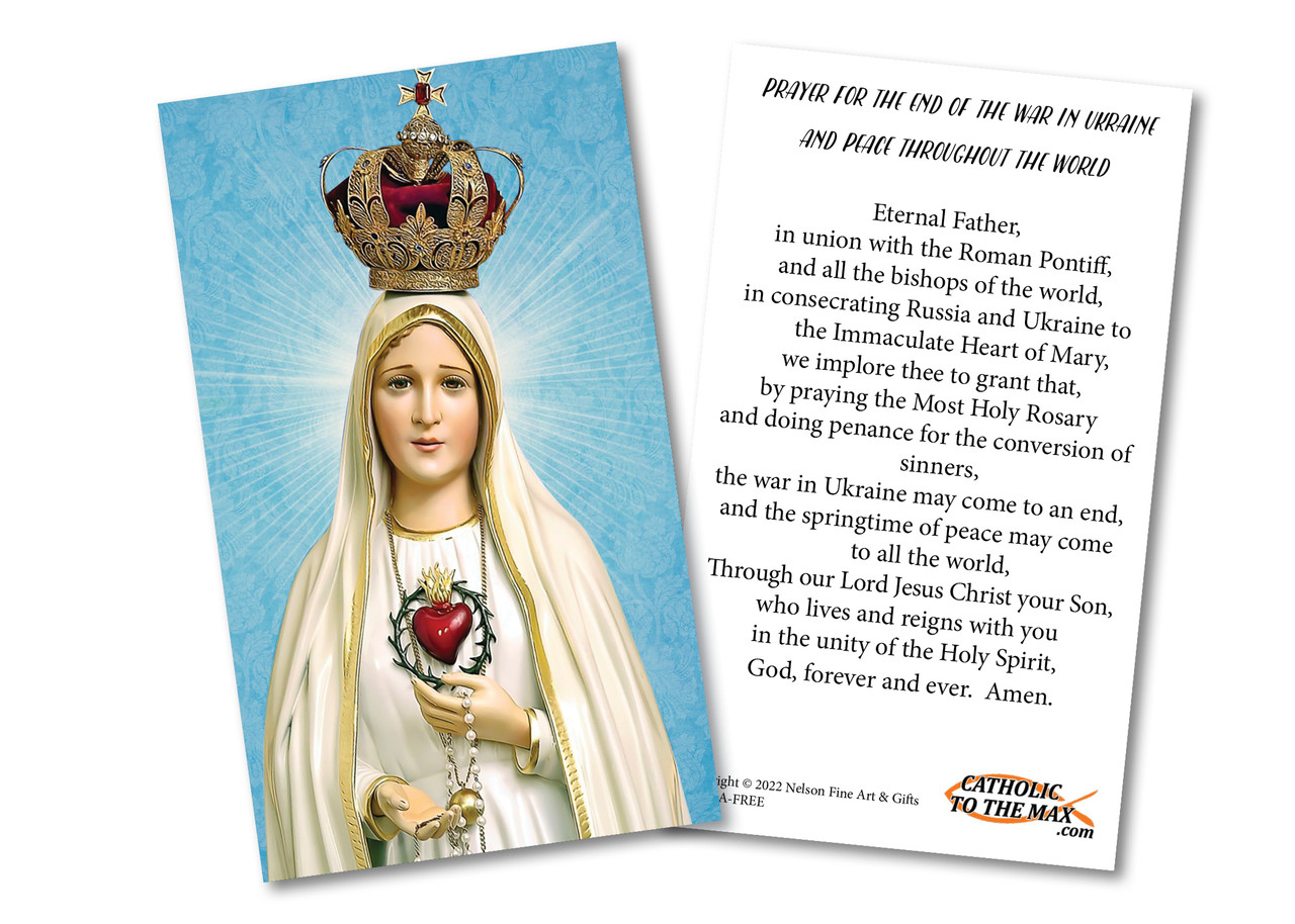 Prayer for Russia and Ukraine Holy Cards