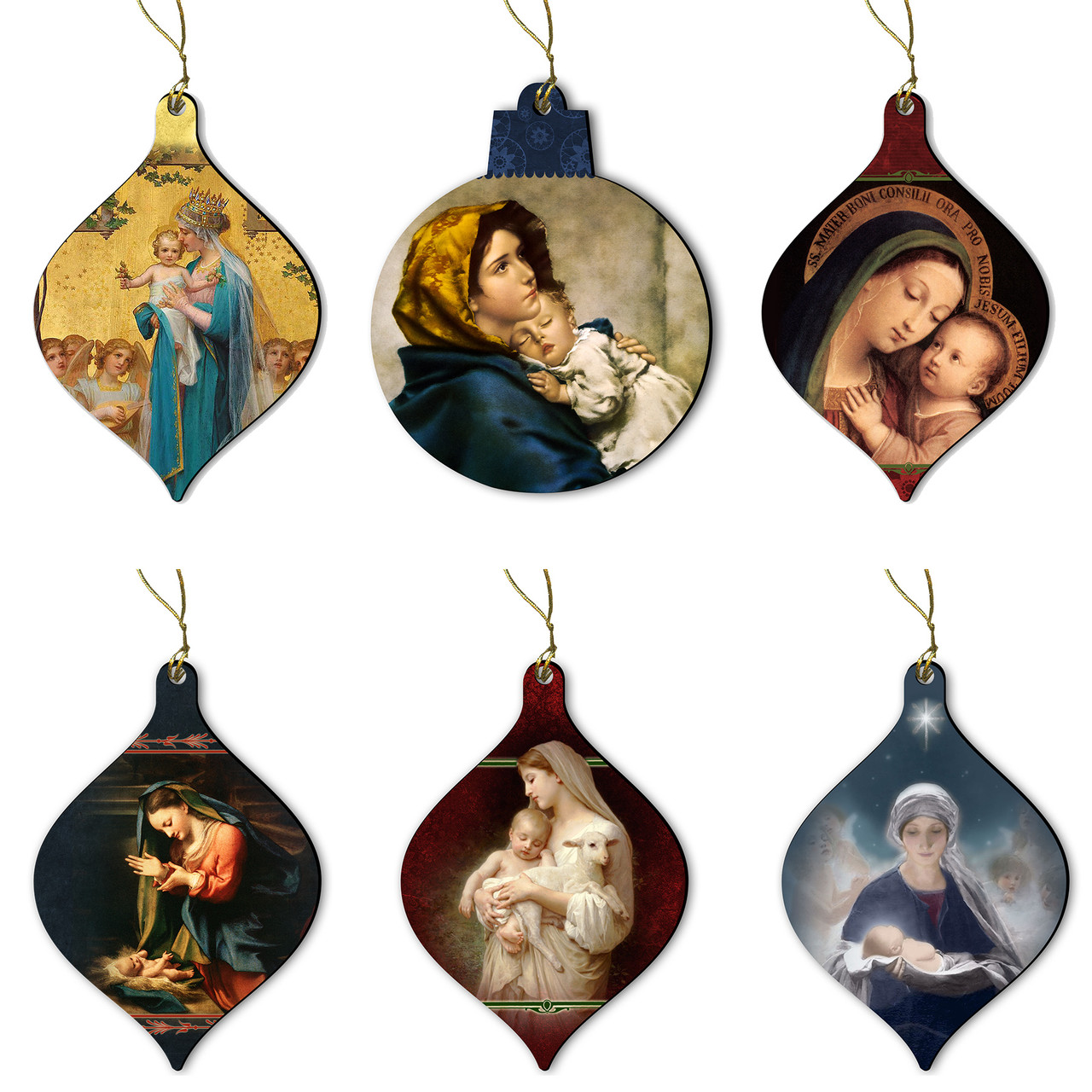 Madonna and Child Ornament Bundle (64, 113, 121, 472, 900B