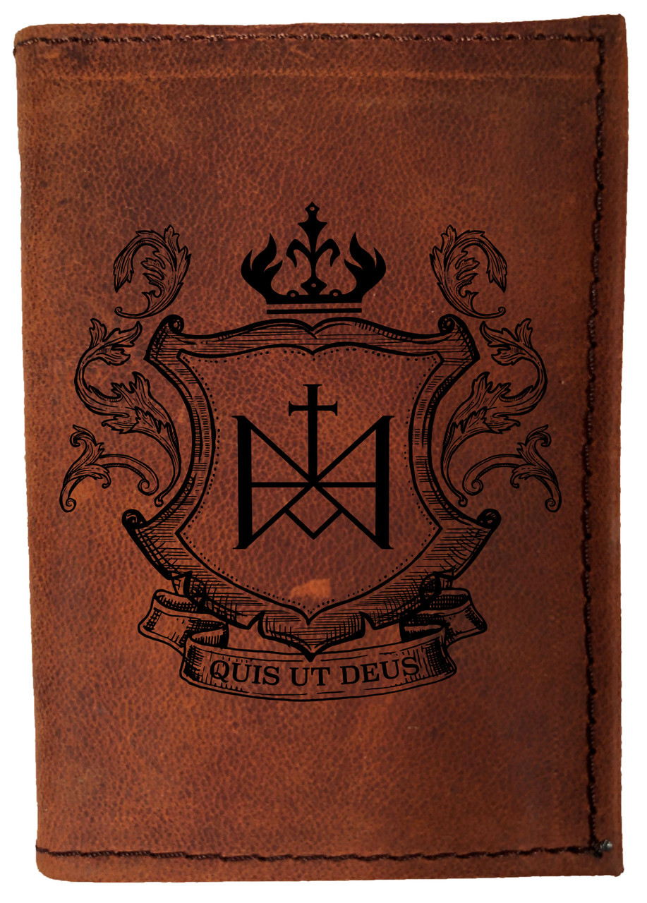 CORAGGIO St. Michael the Archangel Tri-Fold Leather Wallet