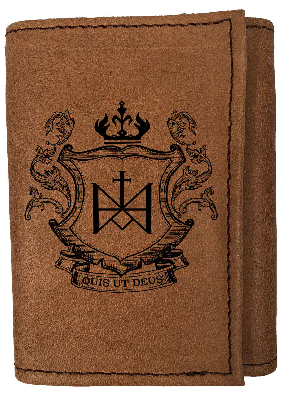 CORAGGIO St. Michael the Archangel Tri-Fold Leather Wallet - Catholic ...