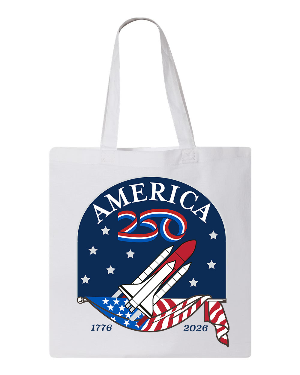 アメリカ国旗デザイン ボストンバッグ America250™ Rocket Tote Bag - Catholic to the Max - Online