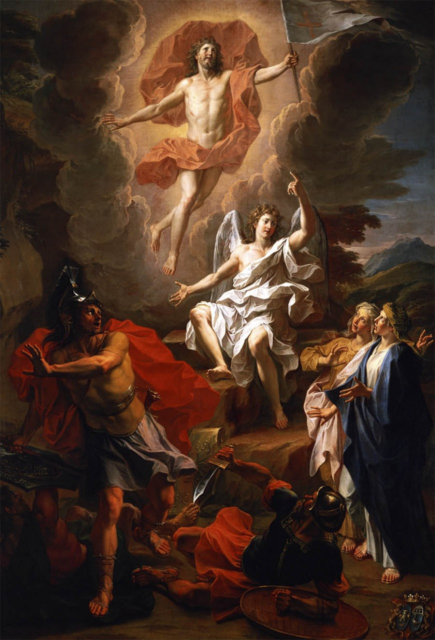 The Resurrection of Christ by Coypel Indoor Outdoor Aluminum Print