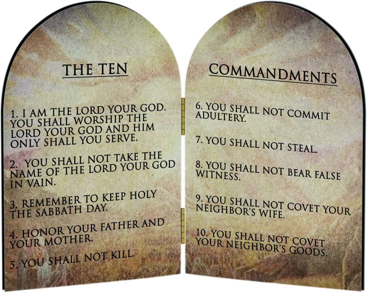 Ten Commandments Catholic Arched Diptych Catholic To The Max Online Catholic Store 2624