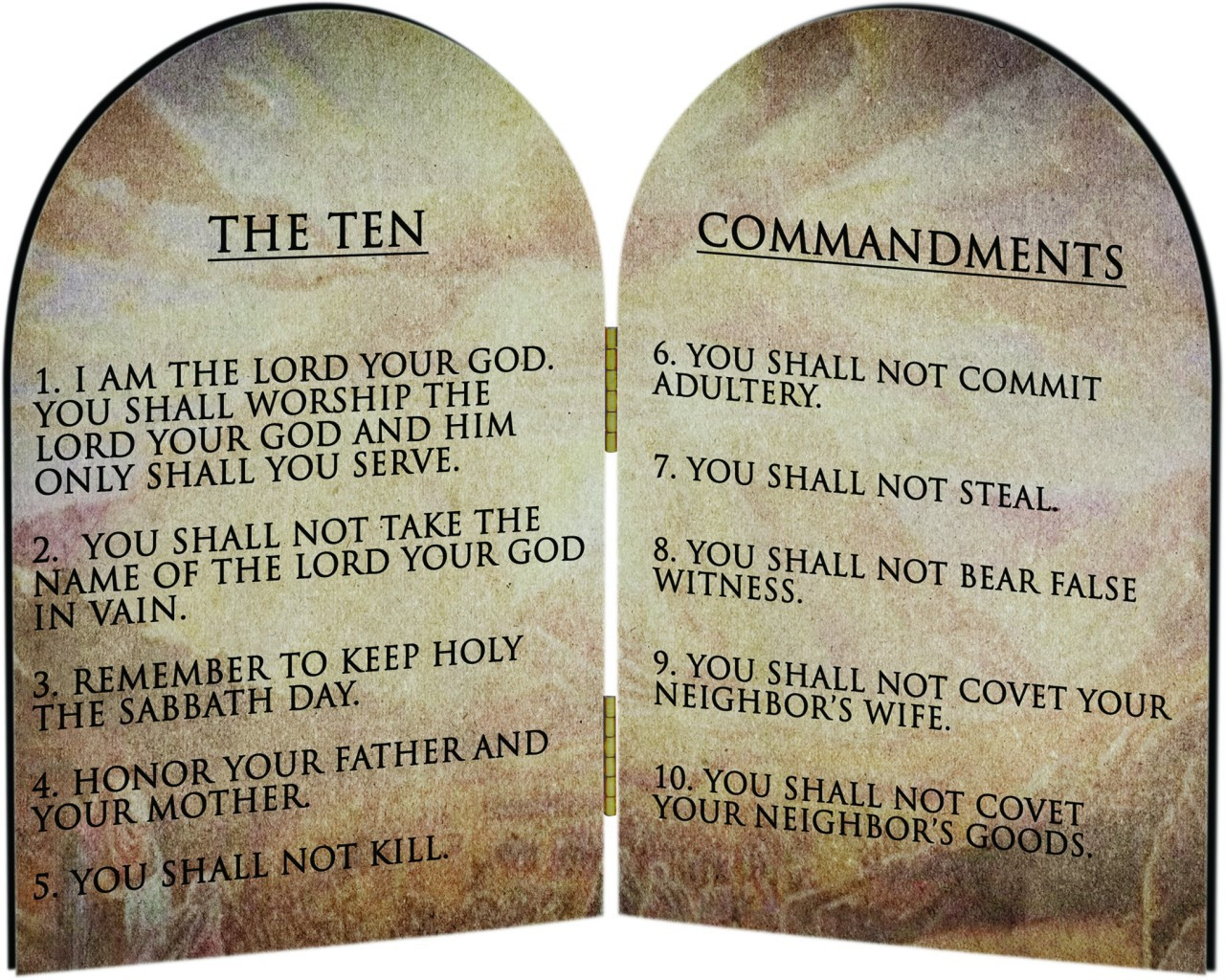 Ten Commandments Catholic Arched Diptych Catholic To The Max Ten Commandments Catholic Arched Diptych Catholic To The Max