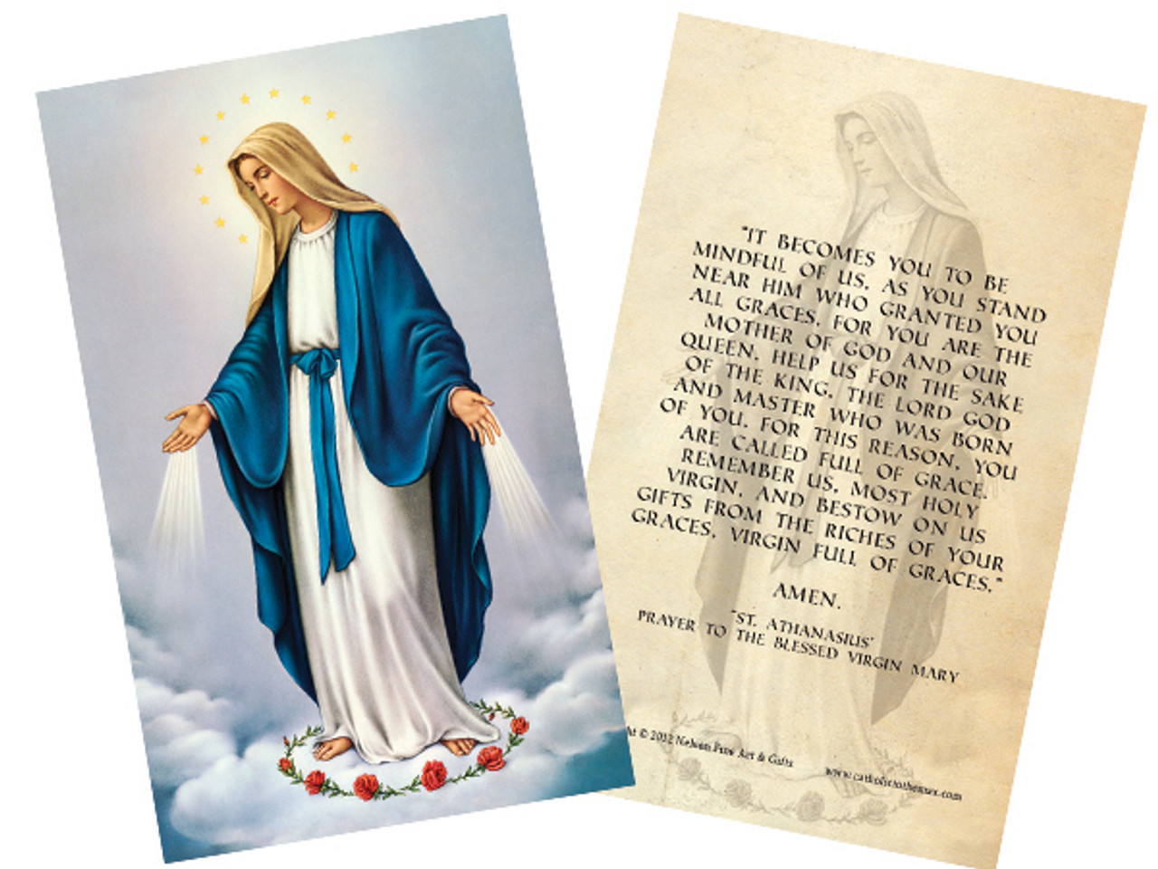 Our Lady Of Grace Holy Card Catholic To The Max Online Catholic Store