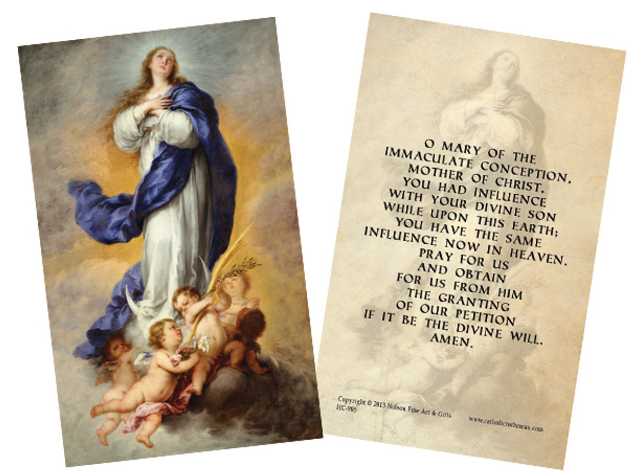 Immaculate Conception Holy Card Catholic To The Max Online Catholic Store