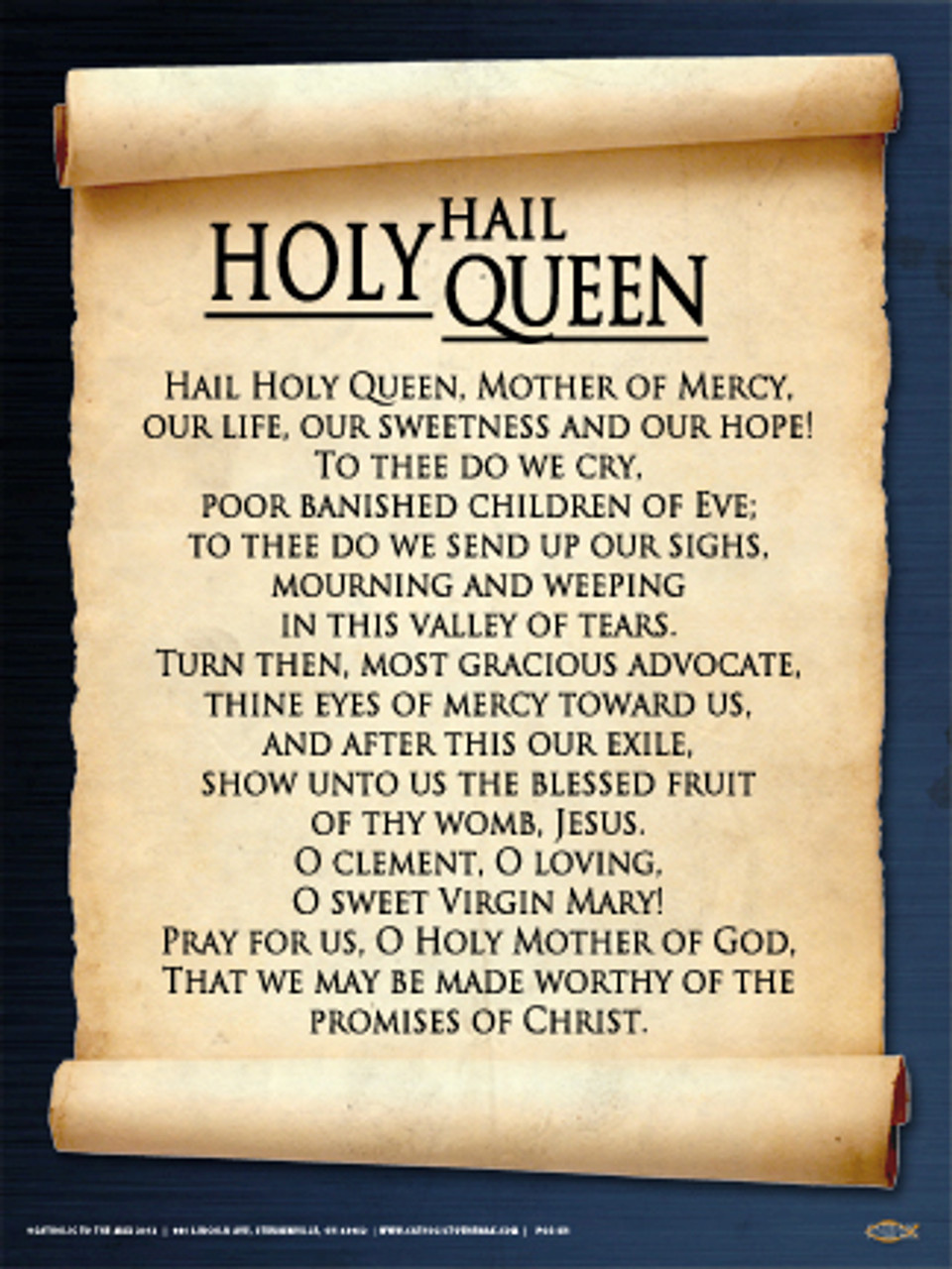 Hail Holy Queen Prayer Printable Hail Holy Queen Prayer Printable