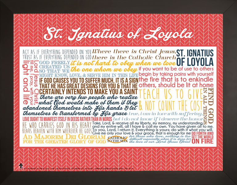 Saint Ignatius of Loyola Quote Poster