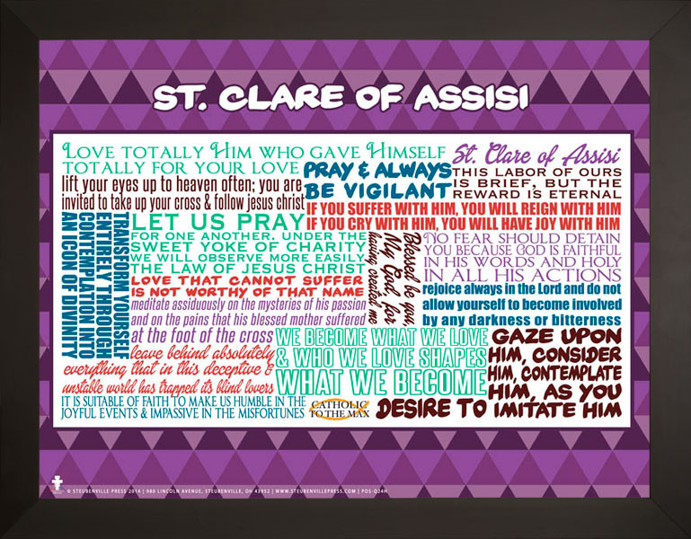 Saint Clare of Assisi Quote Poster
