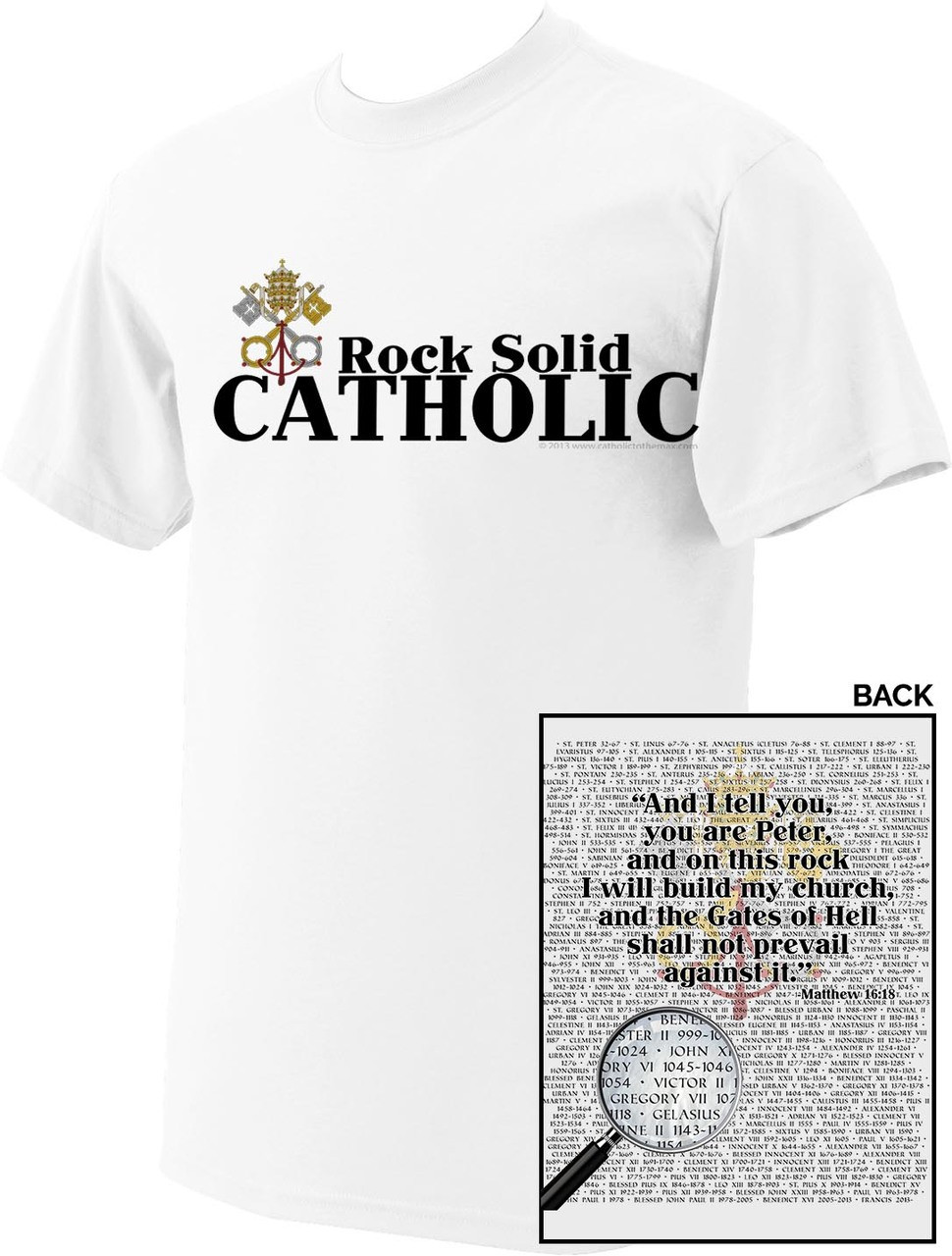 mist helpen mini Rock Solid Catholic T-Shirt - Catholic to the Max - Online Catholic Store