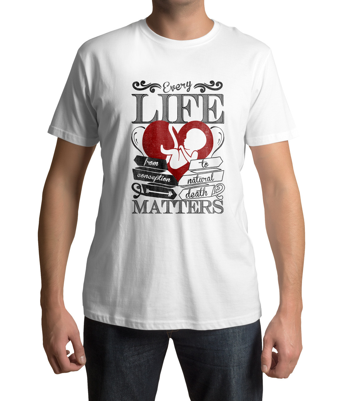 From Conception to Natural Death T-Shirt - Catholic to the Max - Online ...