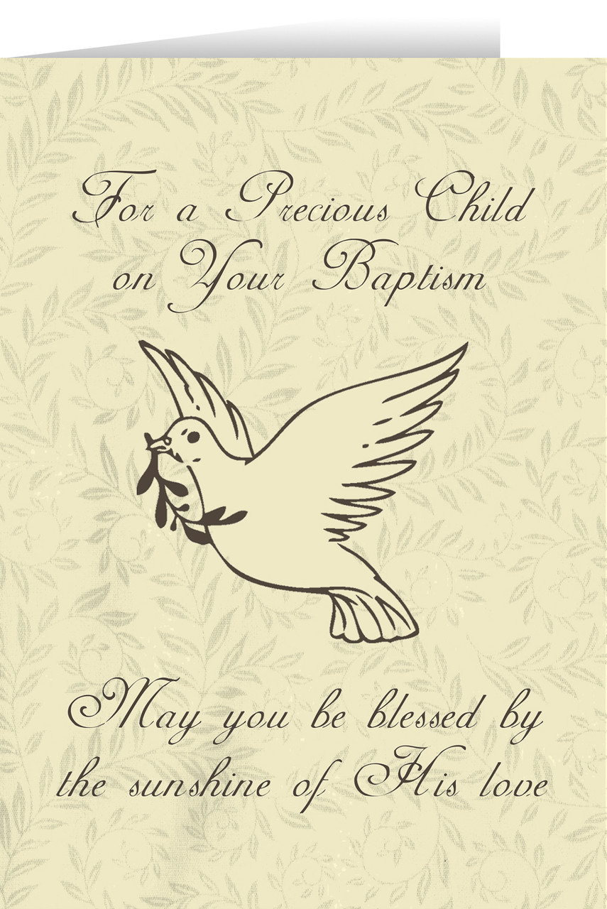 Child's Baptism Beige Greeting Card Catholic to the Max Online