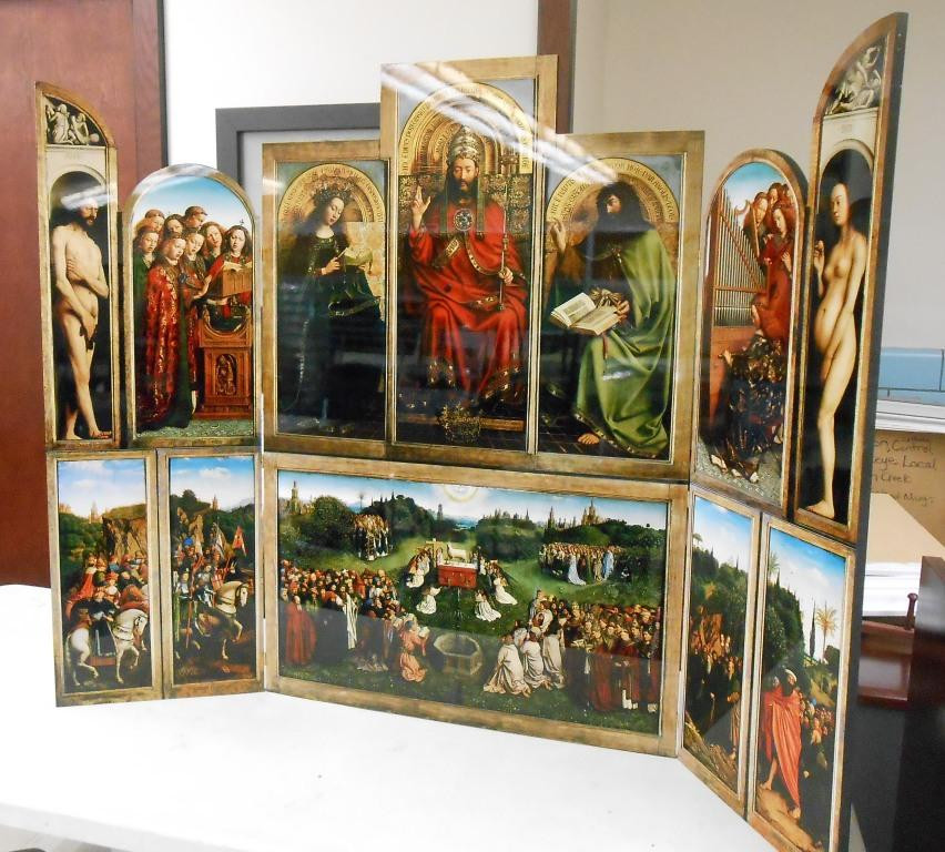 Altarpiece of Ghent ChurchSized Triptych Reproduction