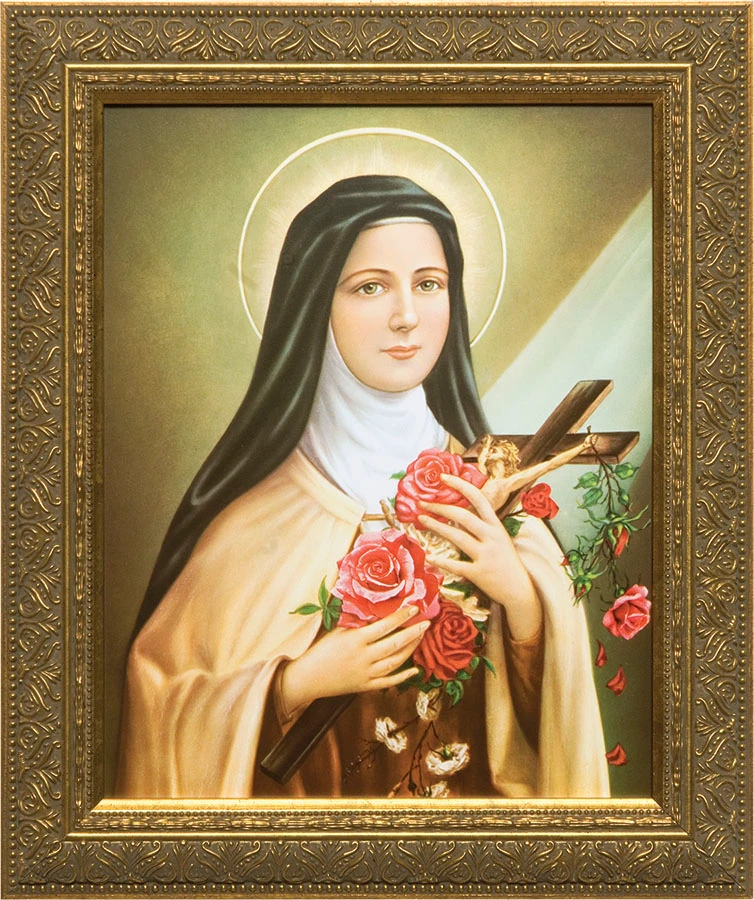 St. Therese of Lisieux - Gold Framed Art - Catholic to the Max - Online ...