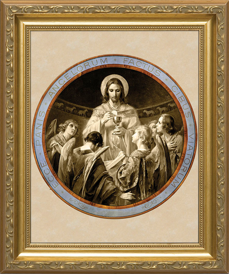 Christ, Bread of Angels Matted - Standard Gold Framed Art - Catholic to ...