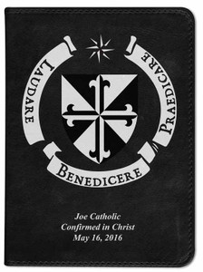Personalized Catholic Bible with Dominican Shield Cover - Black NABRE