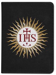 Personalized Catholic Bible with Jesuit IHS Cover - Black NABRE