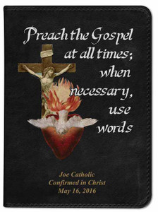 Personalized Catholic Missionary Bible - Black NABRE